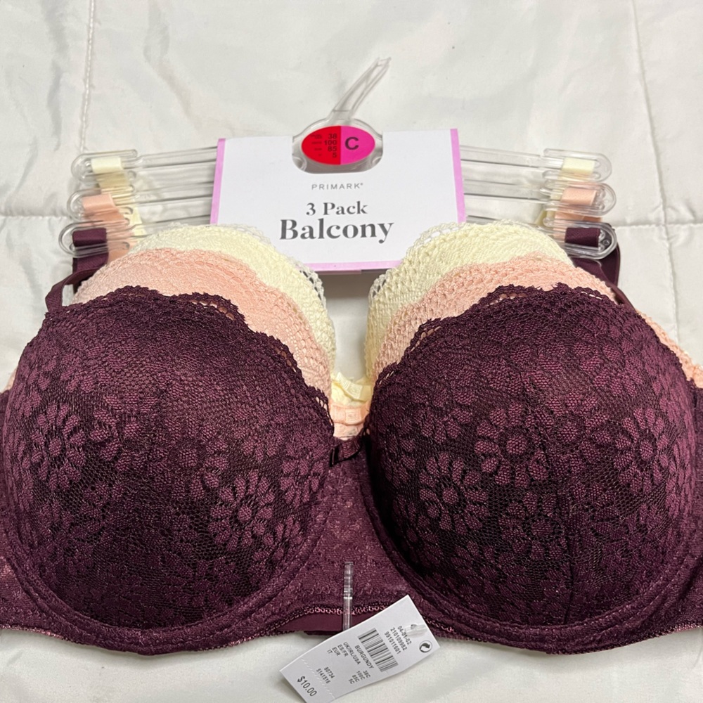 3-Pack 38C Bra Set